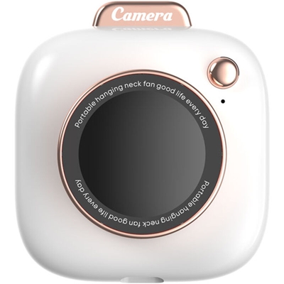 Mini ventola per fotocamera con archetto da collo Bella ventola vivavoce portatile ricaricabile USB,Tipo,Bianco - Tipo,Bianco