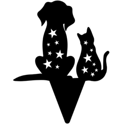 Happyshopping - Pasqua puntelli giardino interno spina carte gatto nero, ornamenti animale all'aperto prato | modelli F - modelli F precio