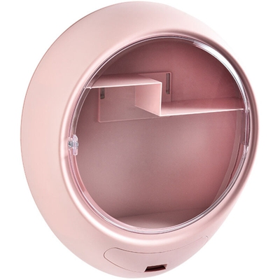 Organizzatore cosmetico senza foratura con copertura impermeabile Vetrine cosmetiche a parete di grande capacita Scatola portaoggetti adesiva per