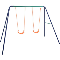 vidaXL Set Altalene con 2 Sedili in Acciaio - Arancione en oferta