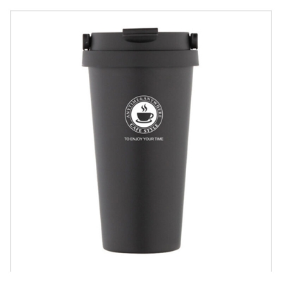 Nuova tazza da caffe a doppio strato in acciaio inossidabile 304 con fodera elasticizzata Tazza termica per tazza da acqua 500 ml,Tipo,nero
