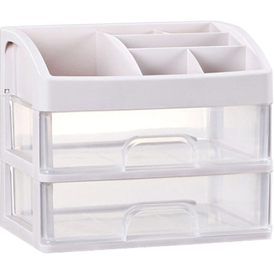 Scatola portaoggetti in plastica per organizzatore di trucco cosmetico con custodia da scrivania per cassetti vari Draw