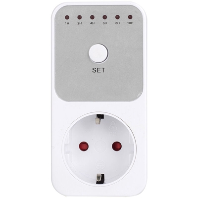 Interruttore da 1 a 10 ore per timer per il conto alla rovescia per interni con spina a risparmio energetico con pin con messa a terra