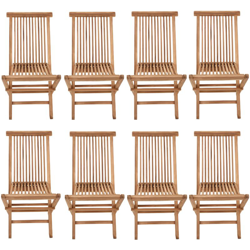 SALENTO - SALENTO - Set di sedie da giardino pieghevoli in teak naturale per esterno - X8 - Teak naturale precio