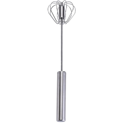 1 PZ In Acciaio Inox Frusta A Mano Rotante Frullino Per Le Uova Pasta Crema Mixer Strumenti Rotante Frullino Uovo Foamer Ruotare Mano Mixer