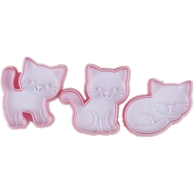 Happyshopping - 3 pezzi / set stampi per biscotti gatto carino fai da te stampo per biscotti da cucina forniture per la cucina