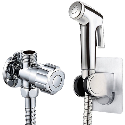ugello di bidet, spruzzo, spray WC pistola, bidet, lavatrice fondo, tute, tubo bidet + + + base libera fiocco due Angle