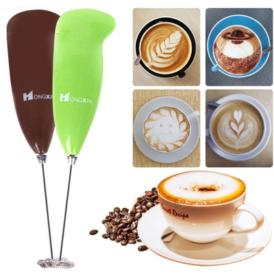 Mini del caffe elettrica montalatte frusta, marrone