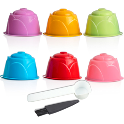 Happyshopping - Compatibile dolce Nestle caffe capsule, filtri riutilizzabili, tazza di caffe insieme di plastica residui shell | 6 set - 6 set en oferta