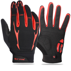 West Biking - Guanti da ciclismo Si riferisce a tutti i guanti touch screen | Red Black L Code - Red Black L Code precio