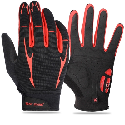 West Biking - Guanti da ciclismo Si riferisce a tutti i guanti touch screen | Red Black L Code - Red Black L Code