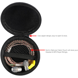 Custodia per cuffie Mini custodia portatile per auricolari e cuffie Organizer Custodia portatile per MP3 con gancio a catena in metallo precio