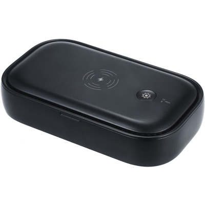 Happyshopping - Scatola di disinfezione multifunzionale e caricatore wireless 2-in-1 Lampada UV portatile Macchina di sterilizzazione Detergente a