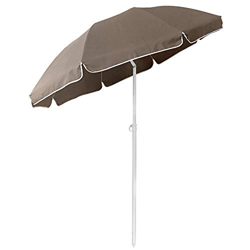 HENGMEI 200cm Ombrellone da Spiaggia Parasole Spiaggia da Giardino Facile Trasporto e Montaggio, Taupe características