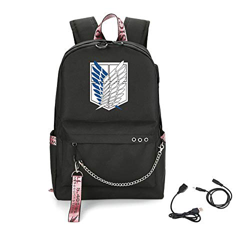 LKY STAR Unisex Anime Attack on Titan Sacchetto di scuola Daypack Zaino Viaggio Backpack características