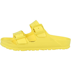 Birkenstock Sandali Arizona da adulto, unisex, con suola in plastica EVA, giallo vibrante 1014498, 45 EU en oferta