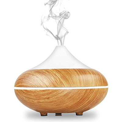 YZCX Diffusore di Oli Essenziali Diffusore di Aromi Ultrasuoni 500ml Umidificatore Vaporizzatore Ambiente Luci Notturne 7 Colori Regalo per Natale Com