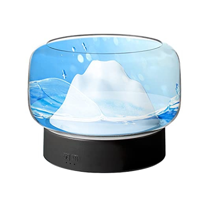 Diffusore Di Oli Essenziali e Aromi |Aida| Umidificatore Trasparente per Ambiente Ultrasuoni Profumatore Vaporizzatore 400 ml Essenze per Meditazione 