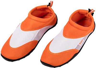 Cressi Coral con Lacci, Scarpette Mare Unisex Adulto, Bianco/Arancio, 48