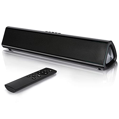 Altoparlante soundbar, soundbar PC CestMall Bluetooth 5.0, subwoofer cablato/wireless TV Soundbar altoparlante TV portatile con telecomando Bluetooth,