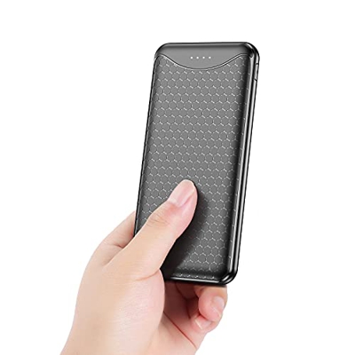 Vancaly Powerbank 10000mAh,Caricabatterie Portatile, Ultra-Compact Batteria Esterna Carica Veloce Batteria Portatile con 2 USB Porte da 5V/3.4A e Micr