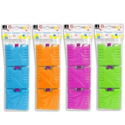 Set of 3 Blue Mini Ice Brick Pack Block Blocks Freezer Cooler Bag Box Travel Picnic características