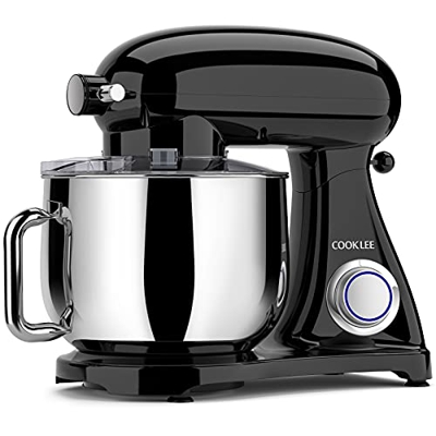 COOKLEE Impastatrice Planetaria 1800W 8L 3 in 1 Robot da cucina Guscio di metallo Professionale Multifunzione Impastatrice con Gancio per Impastare, C