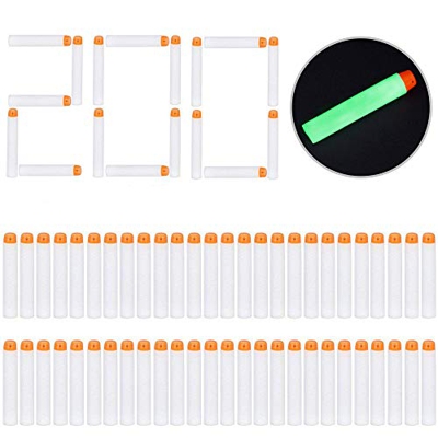 LVHERO 200 Dardi Freccette per Nerf N Strike Modulus Blaster , Glow, Bianco
