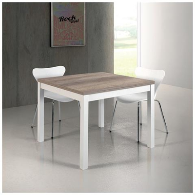 Bentley - Tavolo Da Pranzo Moderno Allungabile A Libro In Legno 90 X 90/180