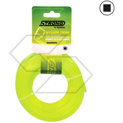 Filo nylon decespugliatore STRONG a Sezione Quadra - diametro 2,7 mm - lunghezza 15 m