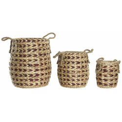Set di Cestini Fibra Bali (3 pcs) - Dkd Home Decor precio