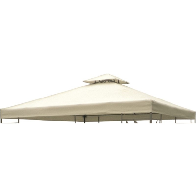 Telo bianco di ricambio copertura per gazebo metri 3x3 con doppio tetto airvent