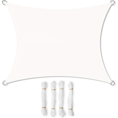 4 x 6m Tenda Parasole Vela Ombreggiante, Resistente all'Acqua Fino ad Almeno 1000 mm, Protettiva del Sole, Giardino Cortile Terrazza Campeggio,