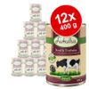 Set risparmio! Lukullus Adult 12 x 400 g - Mix 4 (2 gusti): Lepre & Tacchino + Salmone & Pollo
