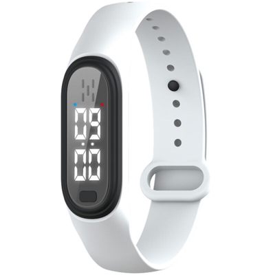 Q2 Ultrasonic-Wave Mosquito Repellent Watch Adulti Bambini Outdoor Braccialetto anti-zanzara elettronico portatile con funzione orologio,Tipo, bianco