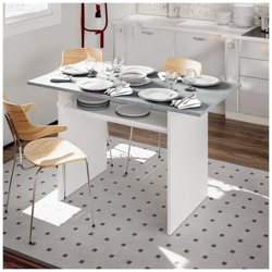 Tavolo Estensibile Con Apertura A Libro, Grigio, Cm 120 X 77 X 35 en oferta