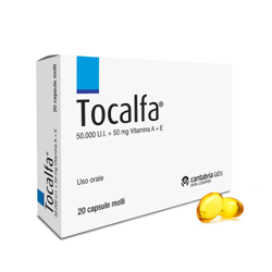 TOCALFA® 20 Capsule Molli Vitamina A 50000 UI + Vitamina E 50 g en oferta