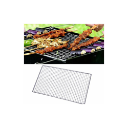 Griglia rettangolare con manico lungo per barbecue, hamburger, pesce, griglia, supporto pieghevole (grande rete per barbecue) 30 * 45cm As the Picture en oferta
