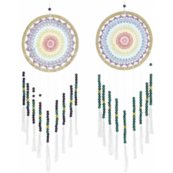 Acchiappasogni DKD Home Decor Cotone Rattan (2 pcs) (33 x 2 x 110 cm) en oferta