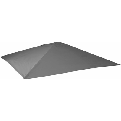 Telo copertura ombrellone HWC-D20 poliestere 5x5m antracite