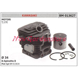 Cilindro completo di pistone e segmenti per motore Kawasaki TJ 27 E - Diamtero 34 características