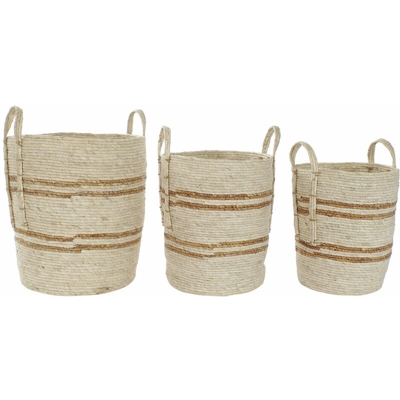 Set di Cestini Fibra Bali (3 pcs) - Dkd Home Decor