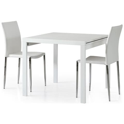 Meyer - Tavolo Da Pranzo Moderno Allungabile A Libro Frassinato 90 X 90/180