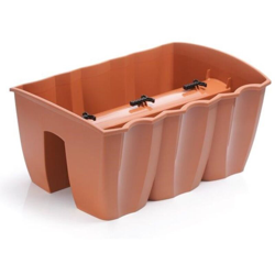 Fioriera per ringhiera balconiera CROWN, 39 cm Colore: Terracotta en oferta