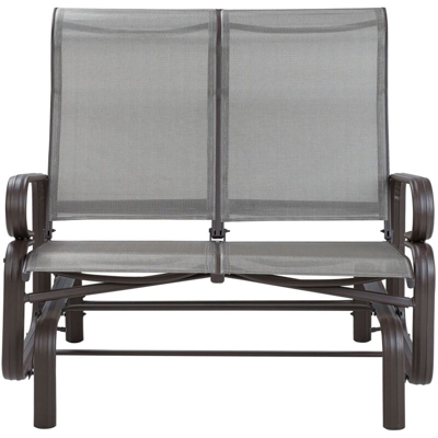 Panchina da giardino regolabile marrone BORGIO