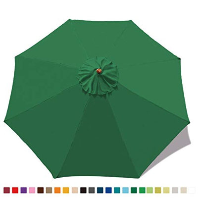ABCCANOPY - Ombrello di ricambio per ombrellone da giardino, 2,7 m, 8 stecche, colore: cachi, Forest Green-2