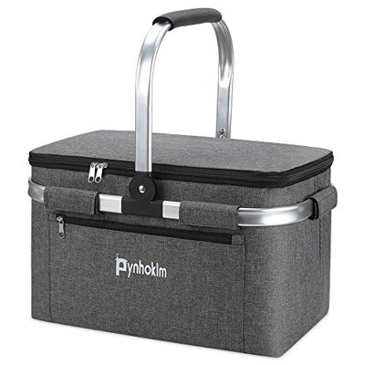 Picnic Basket, borsa termica per la spesa, borsa alla moda, borsa per la spesa, borsa Cooler Bag, borsa frigo per il trasporto, Breakfast, Lunch (22 l