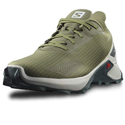 Salomon ALPHACROSS BLAST Scarpe da Uomo con Ripstop per Tail Running, 44 EU, Verde (Deep Lichen Green/Lunar Rock/Urban Chic) en oferta