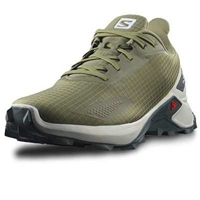 Salomon ALPHACROSS BLAST Scarpe da Uomo con Ripstop per Tail Running, 44 EU, Verde (Deep Lichen Green/Lunar Rock/Urban Chic)