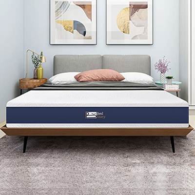BedStory Materasso Singolo in Memory Foam con Gel e Carbone di Bambù infuso da 20 cm, 80x190cm, Rivestimento rimovibile e lavabile, Materasso con migl